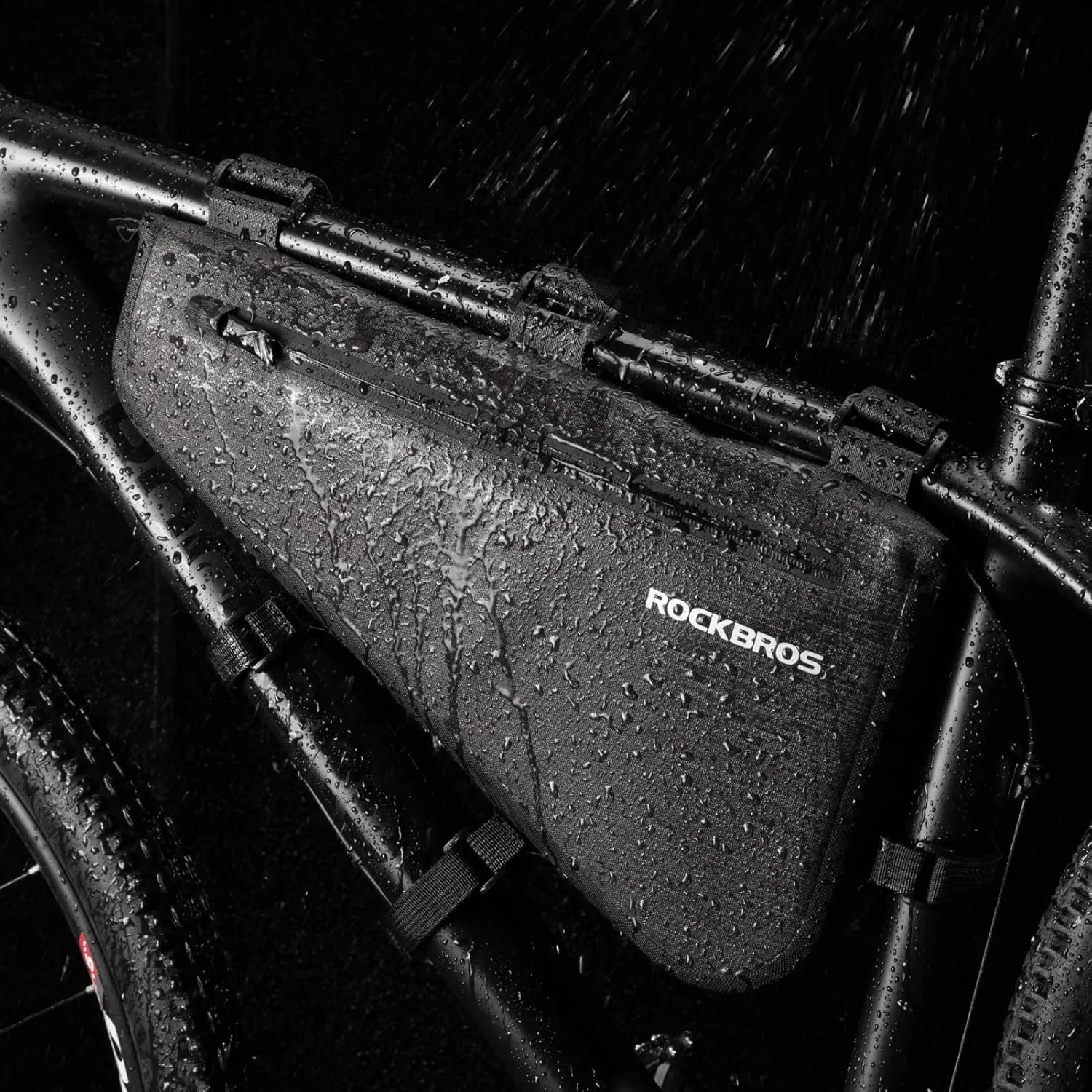 ROCKBROS 8L Bike Bicycle Frame Bag Waterproof Bikepacking Bike Bag Triangle Frame Bag Large Bike Storage Bag Under Frame 8L