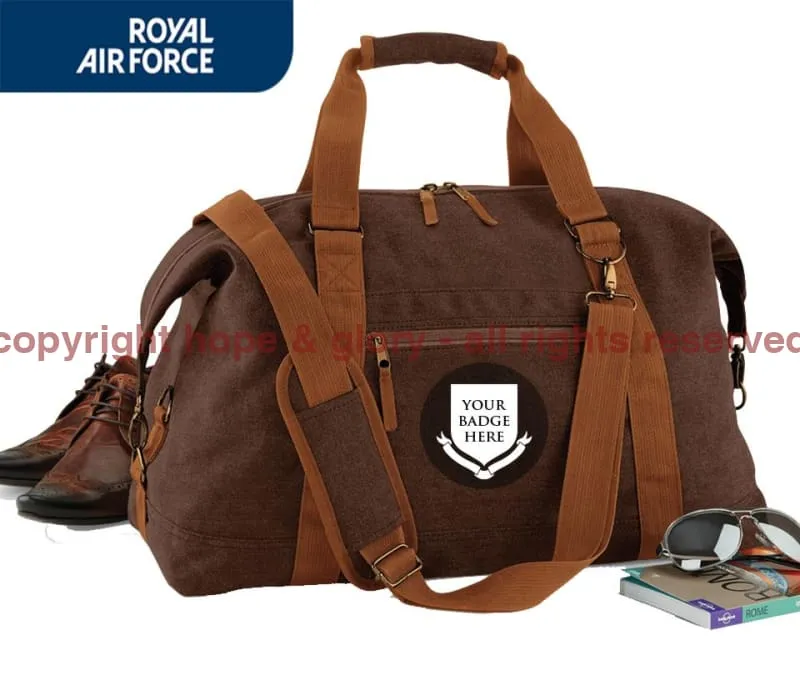 ROYAL AIR FORCE RAF UNITS Vintage Canvas Satchel