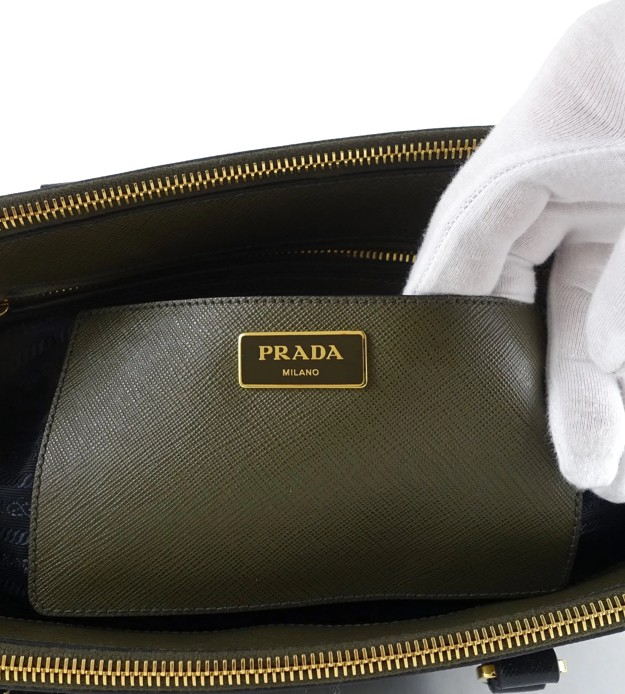Saffiano Lux Double-Zip Tote Bag
