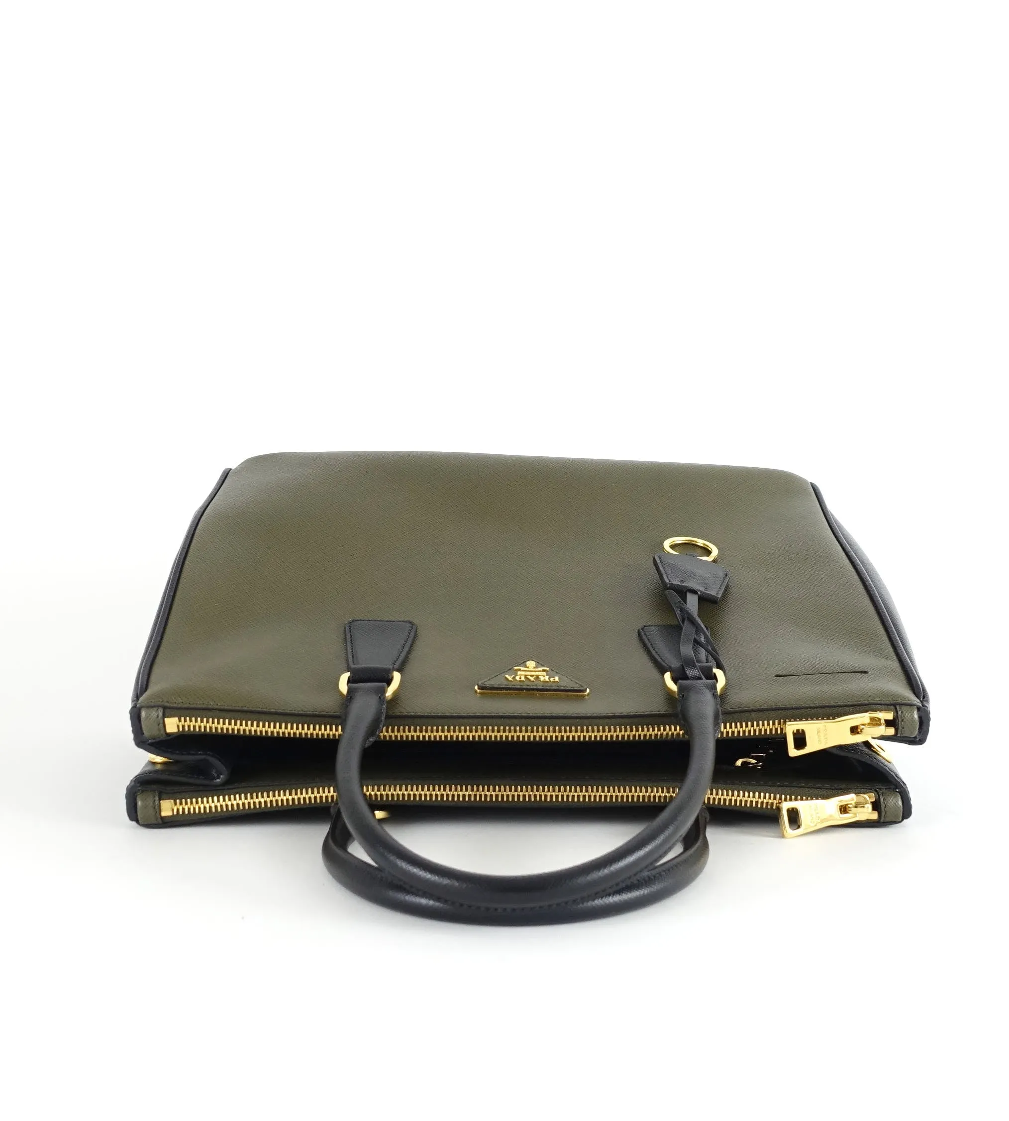 Saffiano Lux Double-Zip Tote Bag