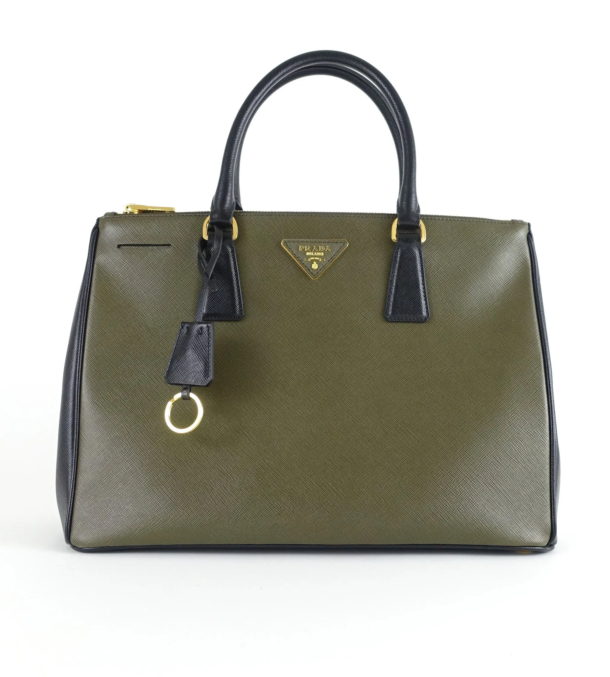 Saffiano Lux Double-Zip Tote Bag