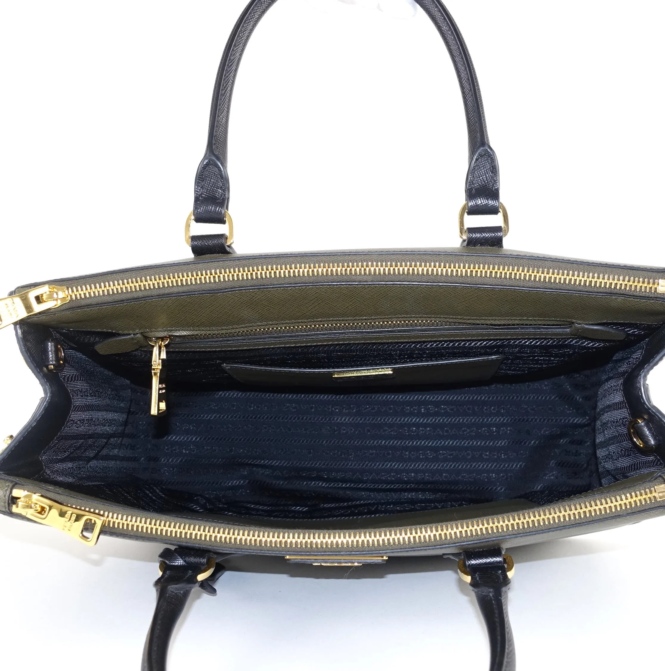 Saffiano Lux Double-Zip Tote Bag