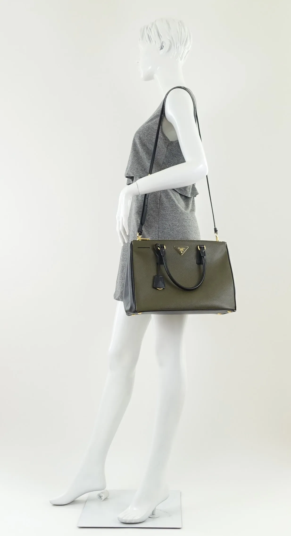 Saffiano Lux Double-Zip Tote Bag