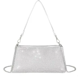 Valleycomfy Bling Evening Clutch Bag for Women Lady Girl Bride Rhinestone Purse For Prom Cocktail Party Wedding Engagement