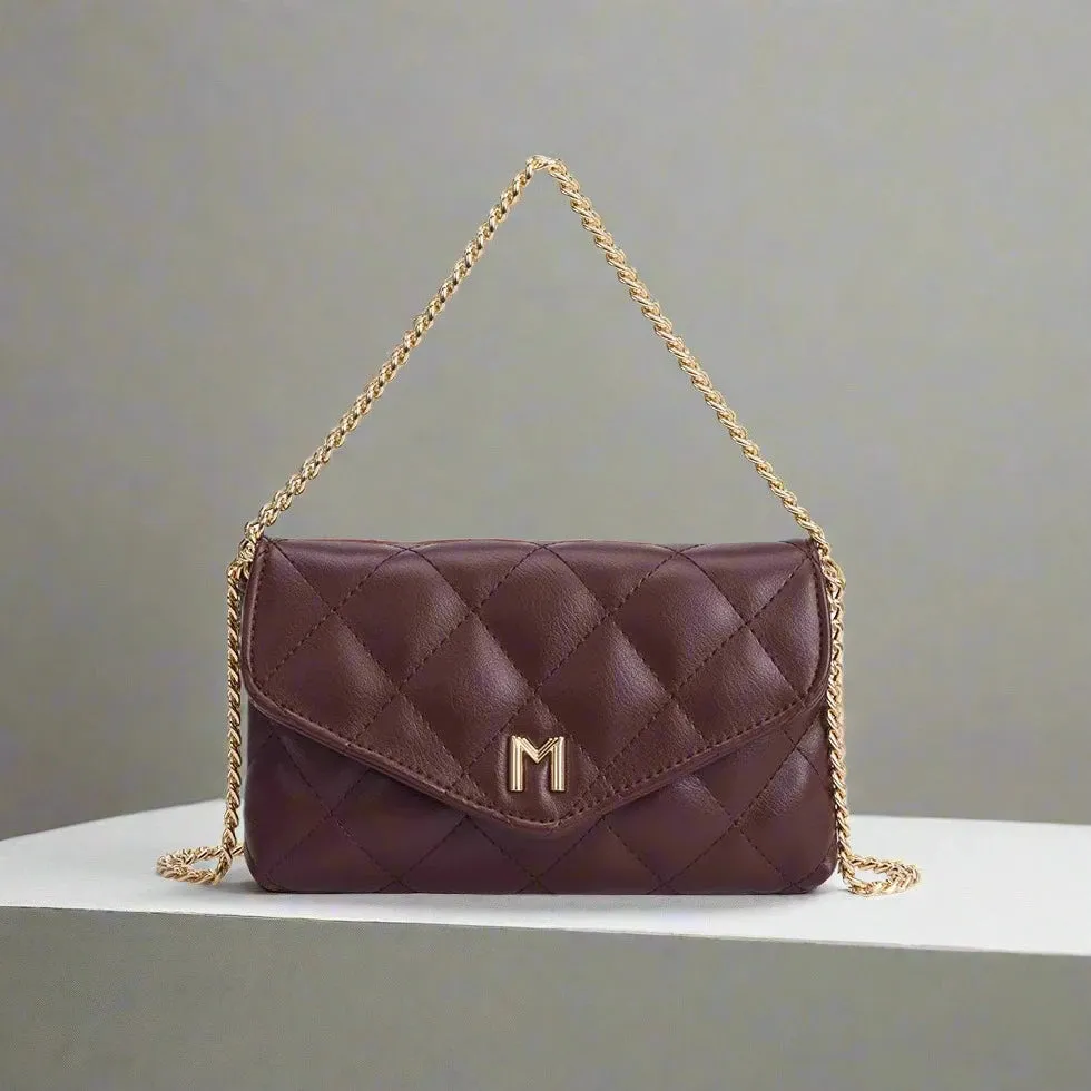 Vegan Leather  Bag - Burgundy