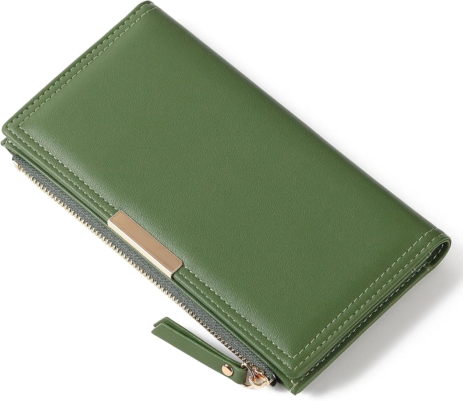 Wallet Women Leather RFID Blocking Large Capacity Credit Card Holder Bifold Long Ladies Purse with Zipper Pocket