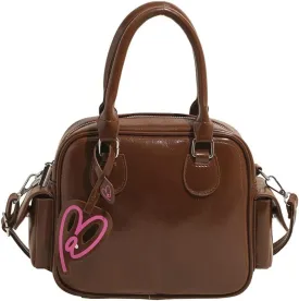 Women PU Leather Crossbody Bag Trendy Pillow Shoulder Purse Casual Satchel Travel Dating Work