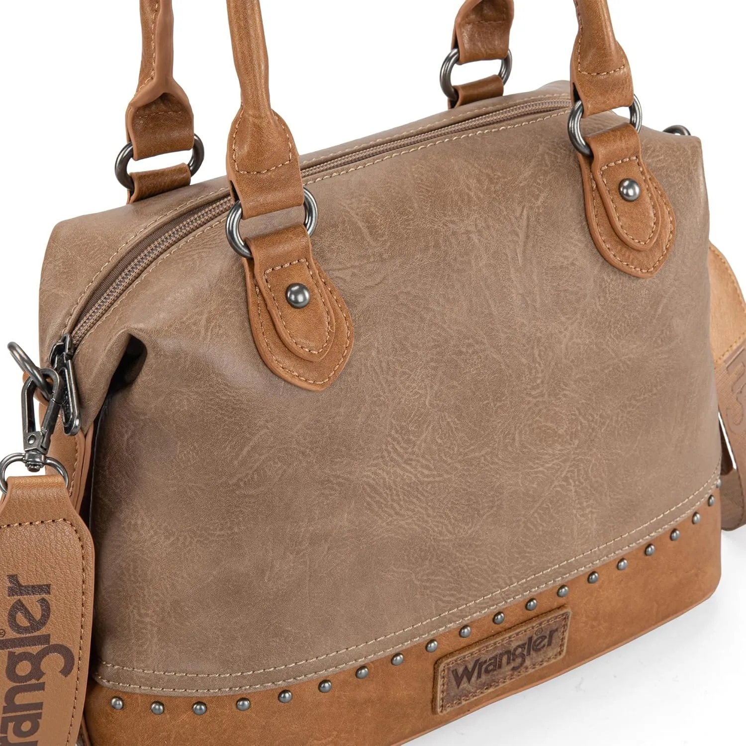 Wrangler Small Doctor Bag for Women Vintage Satchel Bag Western Handbags with Wide Strap